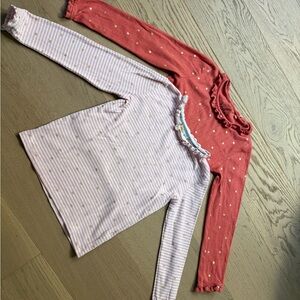 Boden Coral and Pink Baby Tops with Stars and Stripes